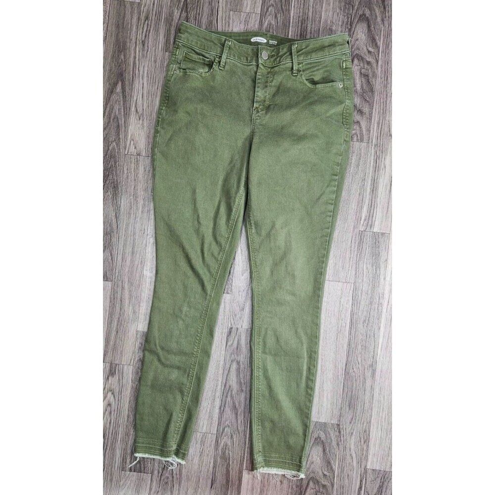 Old Navy Womens Size 6 Rockstar Super Skinny Olive Green Denim Jeans